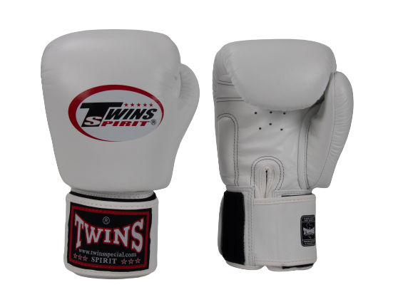 Twins Spirit BGVL3 MUAY THAI BOXING GLOVES Leather 8-16 oz White – AAGsport