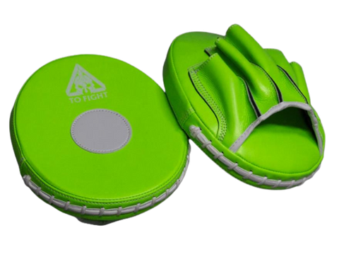 TOFIGHT MUAY THAI BOXING MMA SPEED & ACCURACY MITTS PADS PAIR Neo Green