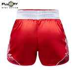 FLUORY MTSF116 MUAY THAI BOXING SHORTS XS-XXXL Red UNISEX JUNIOR & ADULT