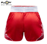 FLUORY MTSF116 MUAY THAI BOXING SHORTS XS-XXXL Red UNISEX JUNIOR & ADULT