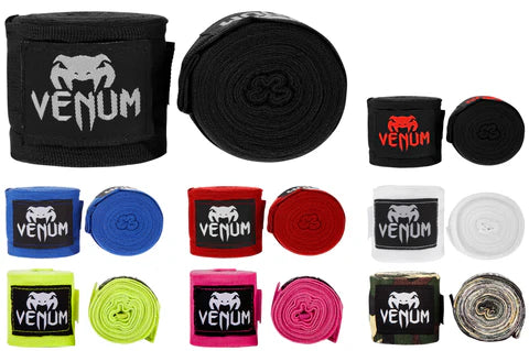 VENUM KONTACT BOXING HANDWRAPS KIDS ELASTIC 100% cotton 2.5m 8 Colours