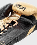 ON SALE VENUM HAMMER PRO BOXING GLOVES WITH LACES 8-18 OZ Black Gold