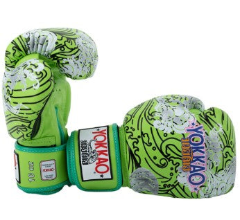 YOKKAO HAWAIIAN MUAY THAI BOXING GLOVES 8-16 oz Green