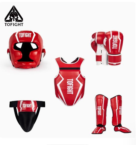 TOFIGHT SPARRING PROTECTIVE GEAR SET JUNIOR Size S / M Red