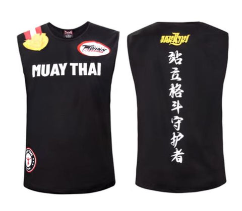 Twins Spirit WX1 Muay Thai Boxing Vest Tank Top S-XXL Black