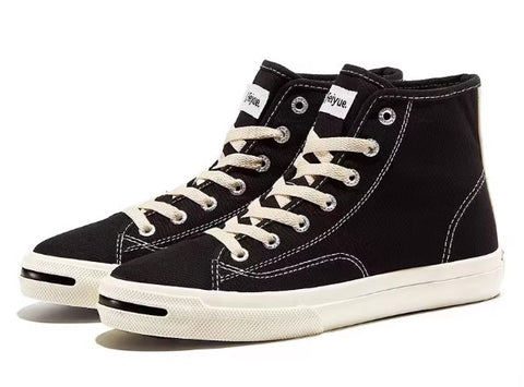 FEIYUE Classic Skate Sports Street Fashion Training Shoes Sneakers Mid Top Size 34-44 Unisex Youth Adult Black