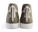 FEIYUE Skate Street Fashion Training Shoes Sneakers Mid Top Size 34-39 Unisex Youth Adult Green