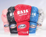RAJA C100S LATEX AIR SAC MUAY THAI BOXING GLOVES Kids Size 6 / 6plus oz White