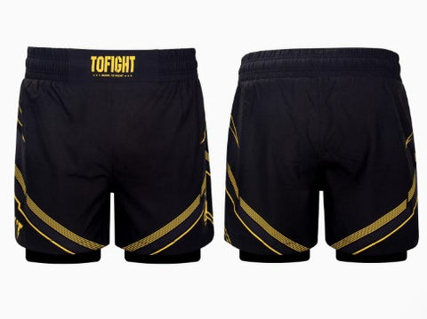 Tofight Muay Thai Boxing Sports Training Shorts S-XXL Black