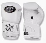 No Boxing No Life sweet science BOXING GLOVES Microfiber 8-16 oz White