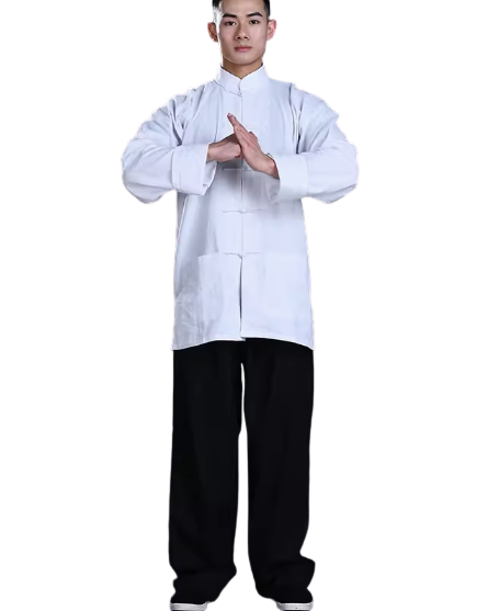 Traditional Martial Art Tai Chi Kung Fu Tang Jacket Top(U04) Summer Men Cotton Linen Size M-XXXL White