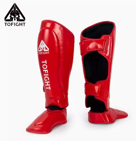 TOFIGHT TFSD6 MUAY THAI BOXING MMA SPARRING SHIN GUARD PROTECTOR SIZE M-XL Red