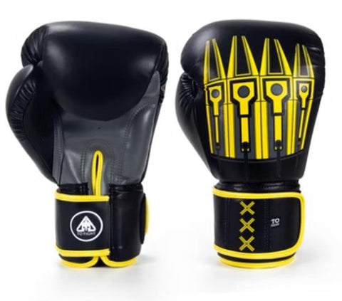 TOFIGHT MUAY THAI BOXING SPARRING GLOVES VELCRO CLOSURE 18 oz Bumblebee