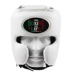 No Boxing No Life Protector Boxing Sparring Headgear Head guard Size  M / L White