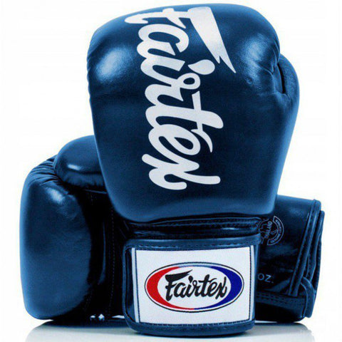 Fairtex BGV19 DELUXE TIGHT-FIT MUAY THAI BOXING GLOVES 8-12 oz Blue