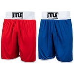 TITLE REVERSIBLE AEROVENT ELITE 2.0 AMATEUR BOXING Shorts Trunks S-XXL 2 Colours Red & Blue