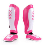 TOFIGHT TFSD3 MUAY THAI BOXING MMA SPARRING SHIN GUARD PROTECTOR SIZE M / L Pink White