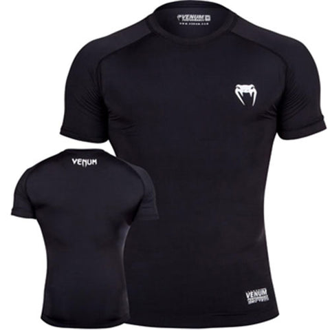 Venum-1326 Contender 2.0 Compression T-shirt Rashguard Size M Black