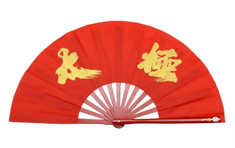 Tai Chi / Kung Fu / Martial Art Combat Performing Left / Right Hand Bamboo Fan 33 cm -MAF044 Red