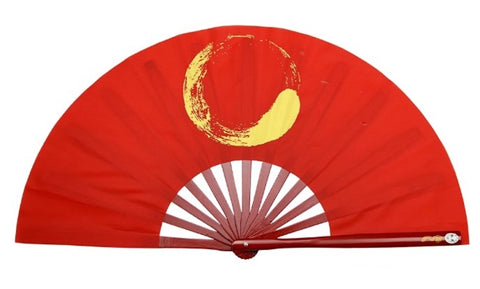 Tai Chi / Kung Fu / Martial Art Combat Performing Left / Right Hand Bamboo Fan 33 cm -MAF040 Red
