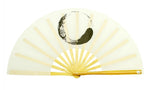 Tai Chi / Kung Fu / Martial Art Combat Performing Left / Right Hand Bamboo Fan 33 cm -MAF040 White