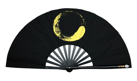 Tai Chi / Kung Fu / Martial Art Combat Performing Left / Right Hand Bamboo Fan 33 cm -MAF040 Black