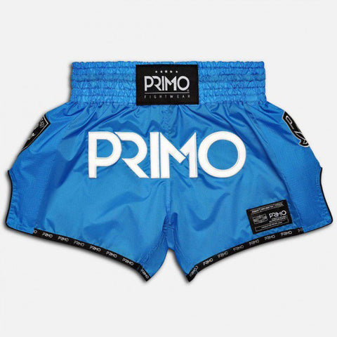 Primo Muay Thai Boxing Shorts Super Nylon S-XXL Blue Jay