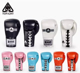 Windy x Tofight BGL Classic Lace Up MUAY THAI BOXING GLOVES Cowhide Leather 10-12 oz Vary Colours