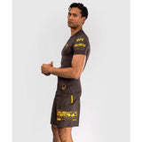 UFC Fusion by Venum Fight Week Men's Performance Short Sleeve Rashguard M-XL Earthen Brown