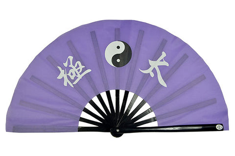 Tai Chi / Kung Fu / Martial Art Combat Performing Left / Right Hand Bamboo Fan 33 cm -MAF001e Ying Yang Logo