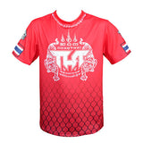 TUFF TS002 Muay Thai T Shirt True Power Double Tiger Red Size XXS-XL