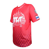 TUFF TS002 Muay Thai T Shirt True Power Double Tiger Red Size XXS-XL