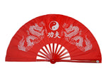 Tai Chi / Kung Fu / Martial Art Combat Performing Left / Right Hand Bamboo Fan 33 cm -MAF005a Double Dragon Logo