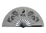 Tai Chi / Kung Fu / Martial Art Combat Performing Left / Right Hand Bamboo Fan 33 cm -MAF005g Double Dragon Logo