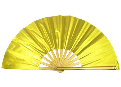 Tai Chi / Kung Fu / Martial Art Combat Performing Left / Right Hand Bamboo Fan 33 cm -MAF011a Gold - Gold Tang