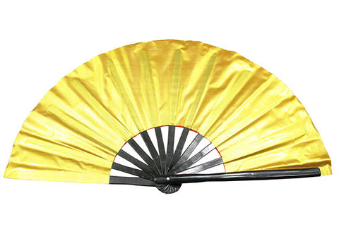 Tai Chi / Kung Fu / Martial Art Combat Performing Left / Right Hand Bamboo Fan 33 cm -MAF011a Gold - Black Tang