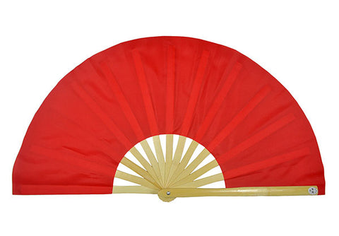Tai Chi / Kung Fu / Martial Art Combat Performing Left / Right Hand Bamboo Fan 33 cm -MAF012b Red