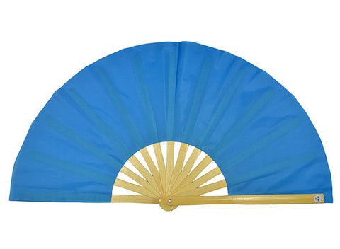 Tai Chi / Kung Fu / Martial Art Combat Performing Left / Right Hand Bamboo Fan 33 cm -MAF012b Sky Blue
