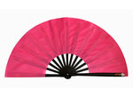 Tai Chi / Kung Fu / Martial Art Combat Performing Left / Right Hand Bamboo Fan 33 cm -MAF012a Pink- Black Tang