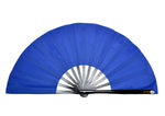 Tai Chi / Kung Fu / Martial Art Combat Performing Left / Right Hand Bamboo Fan 33 cm -MAF012a Blue- Black Tang