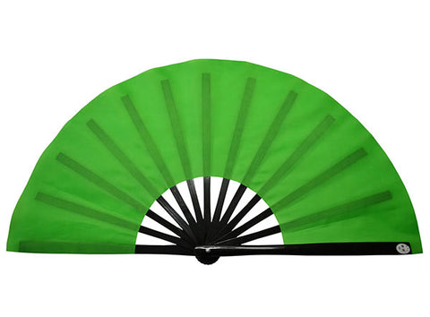 Tai Chi / Kung Fu / Martial Art Combat Performing Left / Right Hand Bamboo Fan 33 cm -MAF012a Green - Black Tang