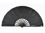 Tai Chi / Kung Fu / Martial Art Combat Performing Left / Right Hand Bamboo Fan 33 cm -MAF012a Black- Black Tang