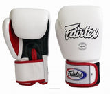 Fairtex BGV1-3T “Tight-Fit” Design MUAY THAI BOXING GLOVES Leather 8-14 oz White Black Red