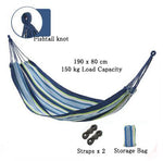 Outdoor Camping Hiking Traveling Lightweight Portable Folding Parachute Hammock Single Person 190 x 80 cm 150 kg Load Capacity 3 Colours
