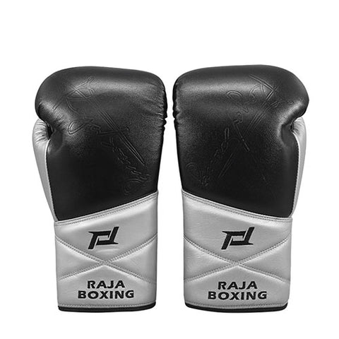 Guanti Da Boxe Raja Pelle Sintetica Bianchi 6-16 Oz Muay Thai Kickboxing