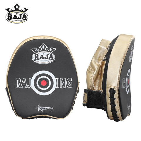 RAJA RTPL-7 DELUXE MUAY THAI BOXING MMA PUNCHING AIR FOCUS MITTS PADS Cowhide Leather 21 x 18 x 6 cm