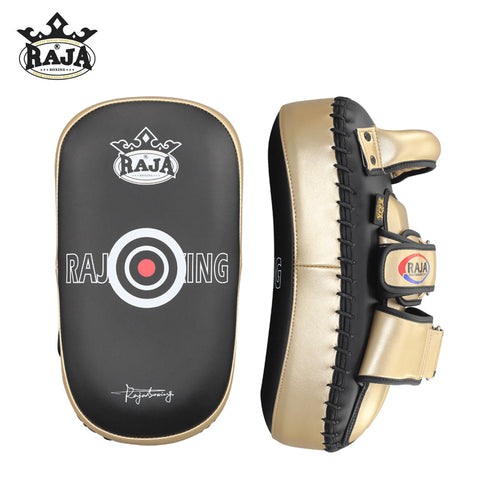 RAJA RTKL-9 DELUXE MUAY THAI BOXING MMA PUNCHING AIR KICK PADS Cowhide Leather 36 x 21 x 15 cm