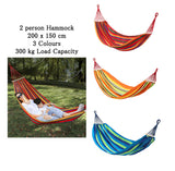 Outdoor Camping Hiking Traveling Lightweight Portable Folding Parachute Hammock 2 Person 200 x 150 cm 300 kg Load Capacity 3 Colours