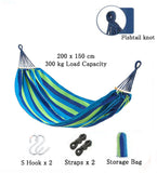 Outdoor Camping Hiking Traveling Lightweight Portable Folding Parachute Hammock 2 Person 200 x 150 cm 300 kg Load Capacity 3 Colours