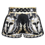 Tuff MS202 Muay Thai Boxing Shorts S-XXL New Retro Style Golden Gladiator in Black